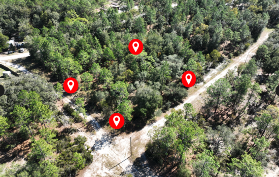 0.57 Acre Corner Lot in Levy County, Florida – Power Pole on the Lot Line!