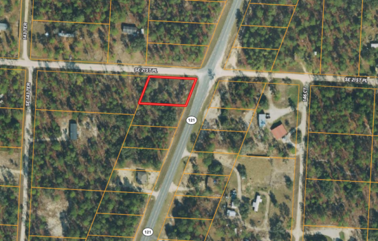 SOLD!! 0.46 Acre Lot in Morriston, Florida – Off of Highway 121 – On the Corner!